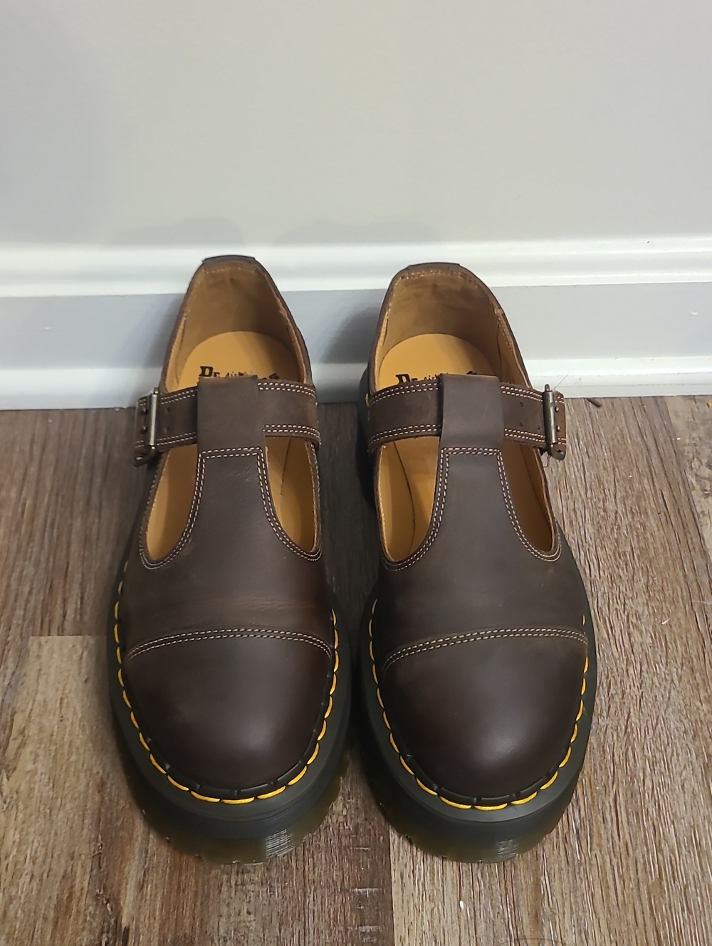 Dr Martens Bethan Crazy Horse Platform Mary Jane Shoes - Picture 3 of 8
